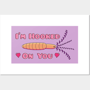 Hooked on You Valentines Day Belemnoid Posters and Art